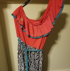 One shoulder maxi dress